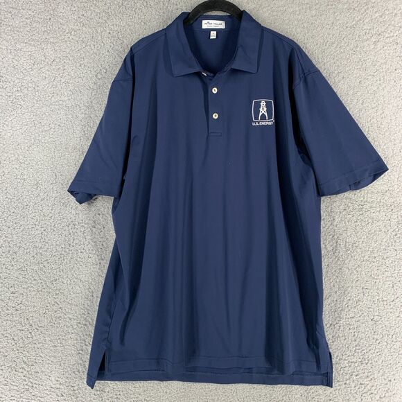Peter Millar Summer Comfort‎ Polo Mens L Navy Short Sleeve Collared Golf - Picture 1 of 13